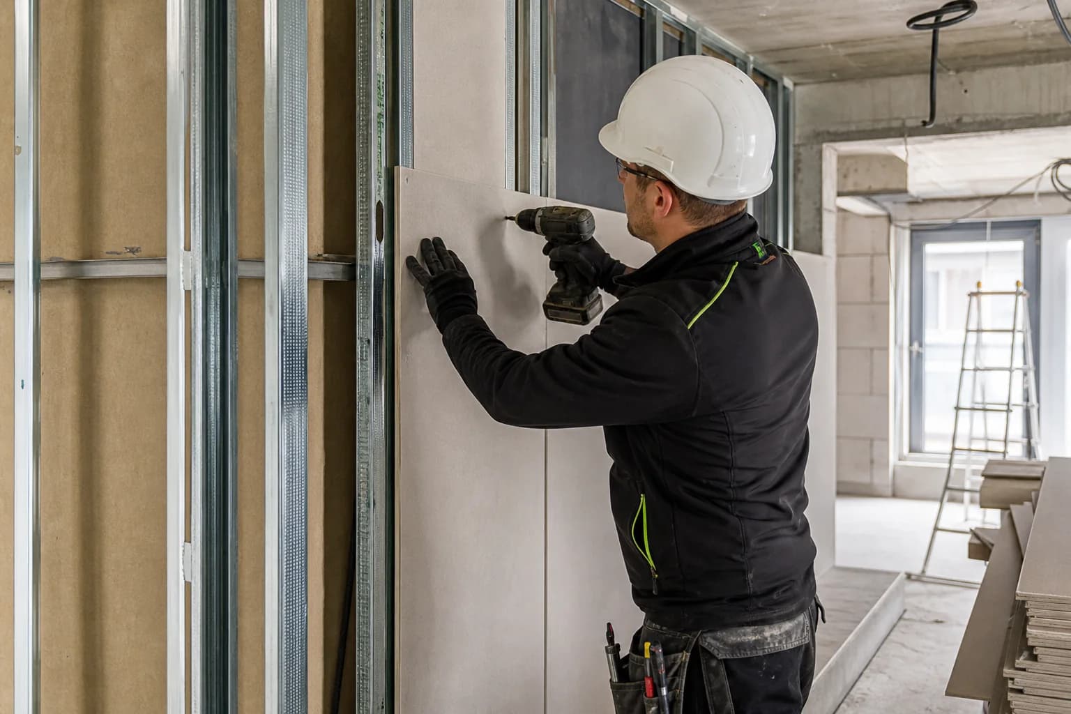Detailaufnahme aus dem Bereich Trockenbau